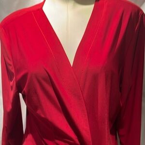 Large red polyester blazer nwt